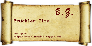 Brückler Zita névjegykártya