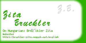 zita bruckler business card